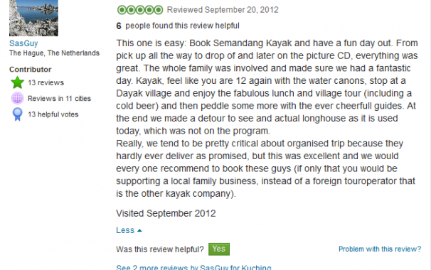 SasGuy review on Tripadvisor.com
